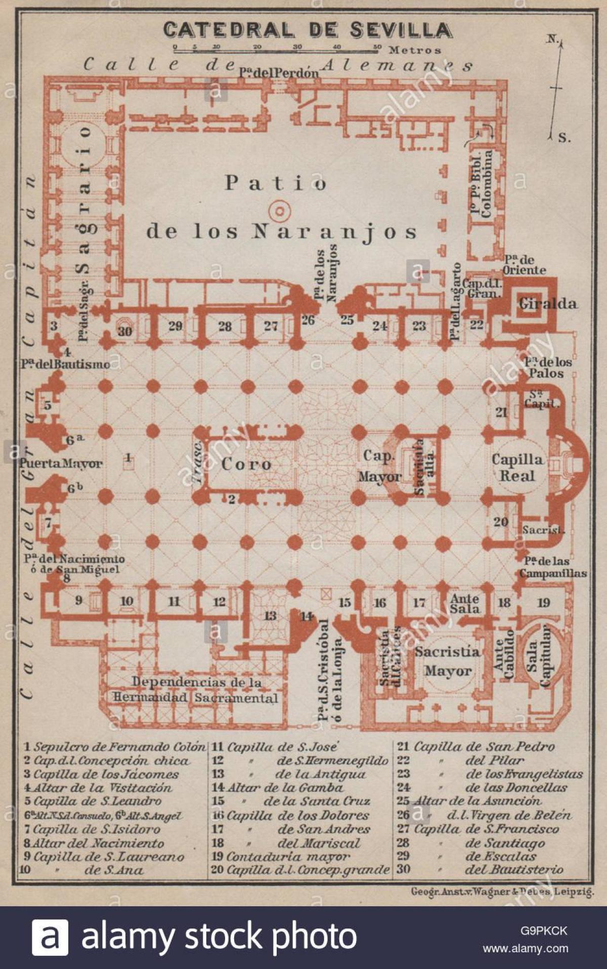 карта Севильский кафедральный собор
