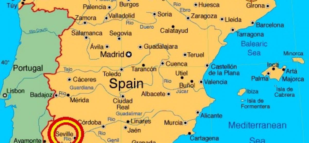 Севилья Испания карта