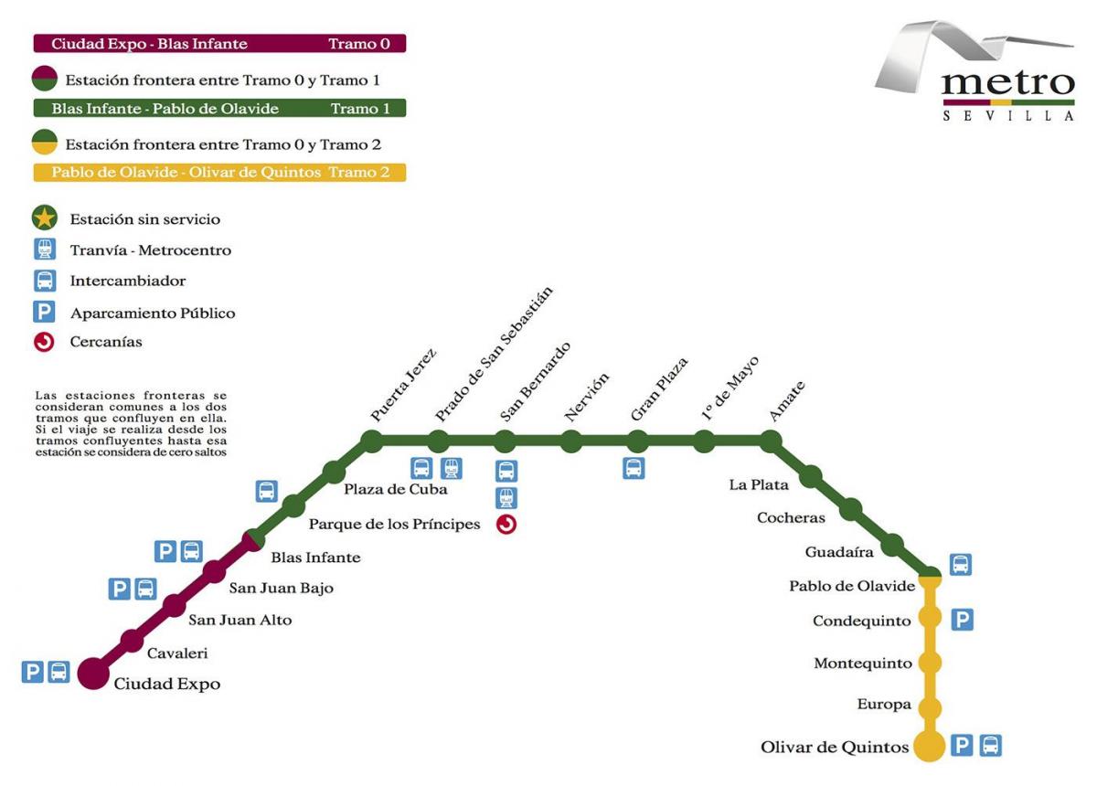 карта Севильи метро