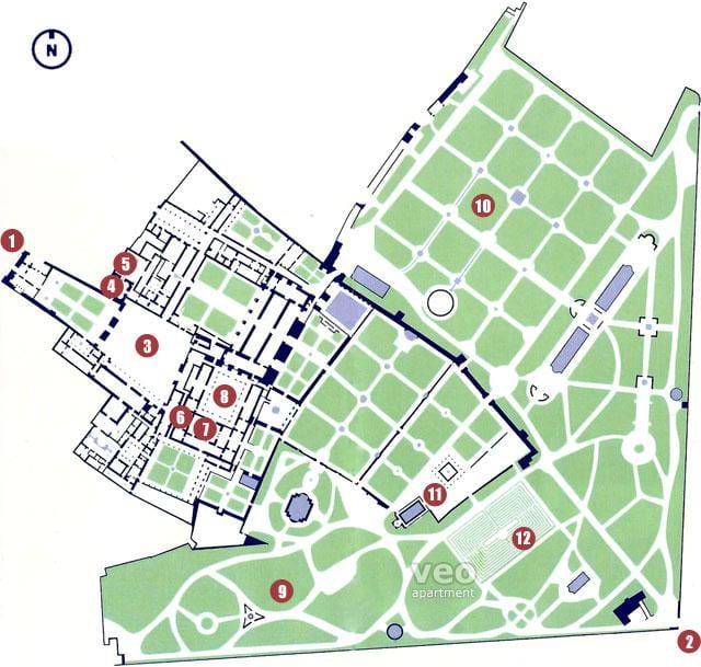 алькасар Севильи карте