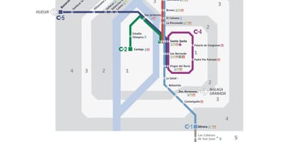 Карта Севильи поезд 