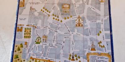 Карта еврейском квартале Севильи