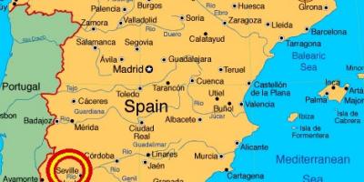 Карта Испании показывает Севилья
